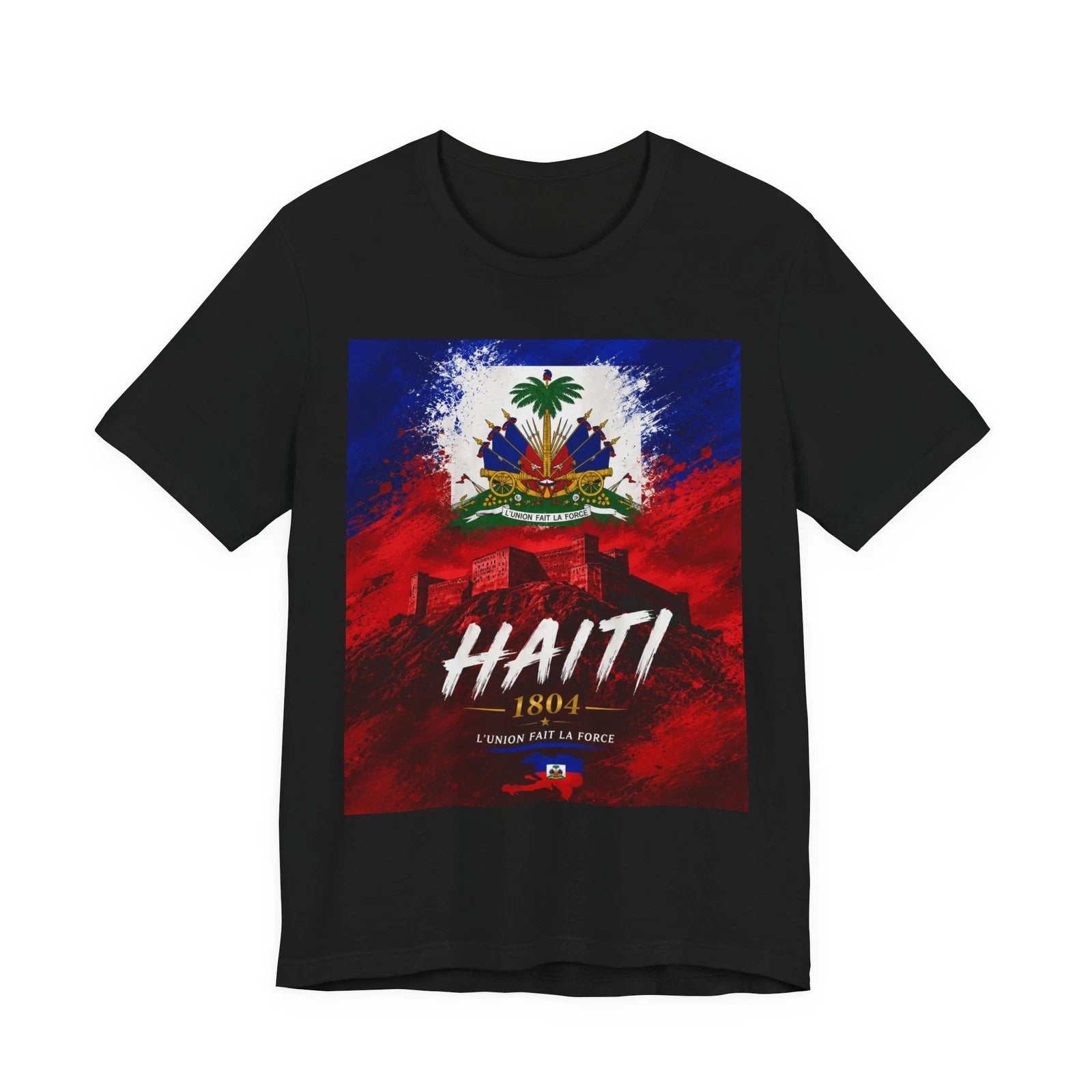 Haiti Coat of Arms Tee | Haitian Flag, 1804 Independence Design
