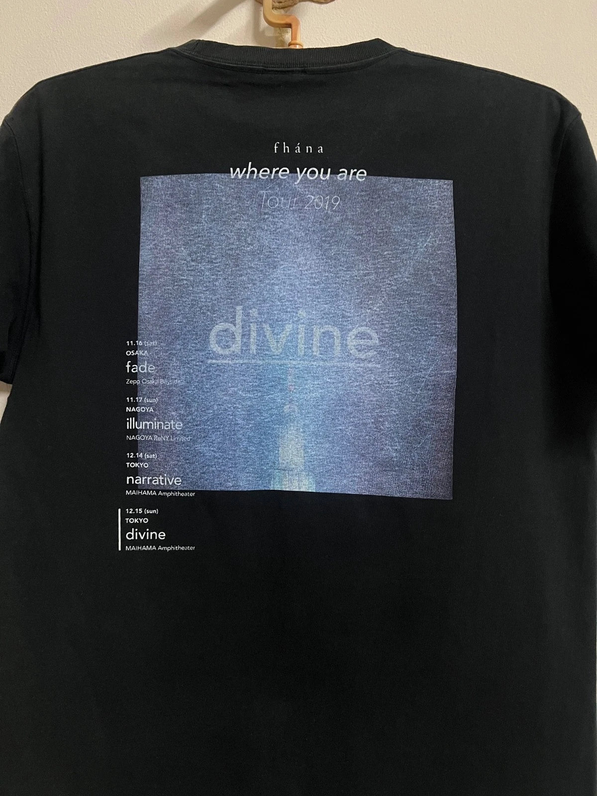 Fhana Where You Are Tour 2019 T Shirt Japanese J Pop Anime Concert Tee