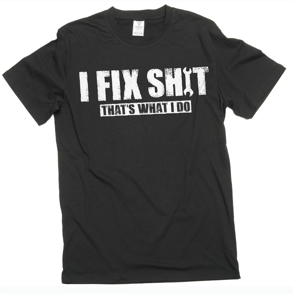 Men's Funny DIY garage T-shirt I fix things shirt fathers day mechanic shirt