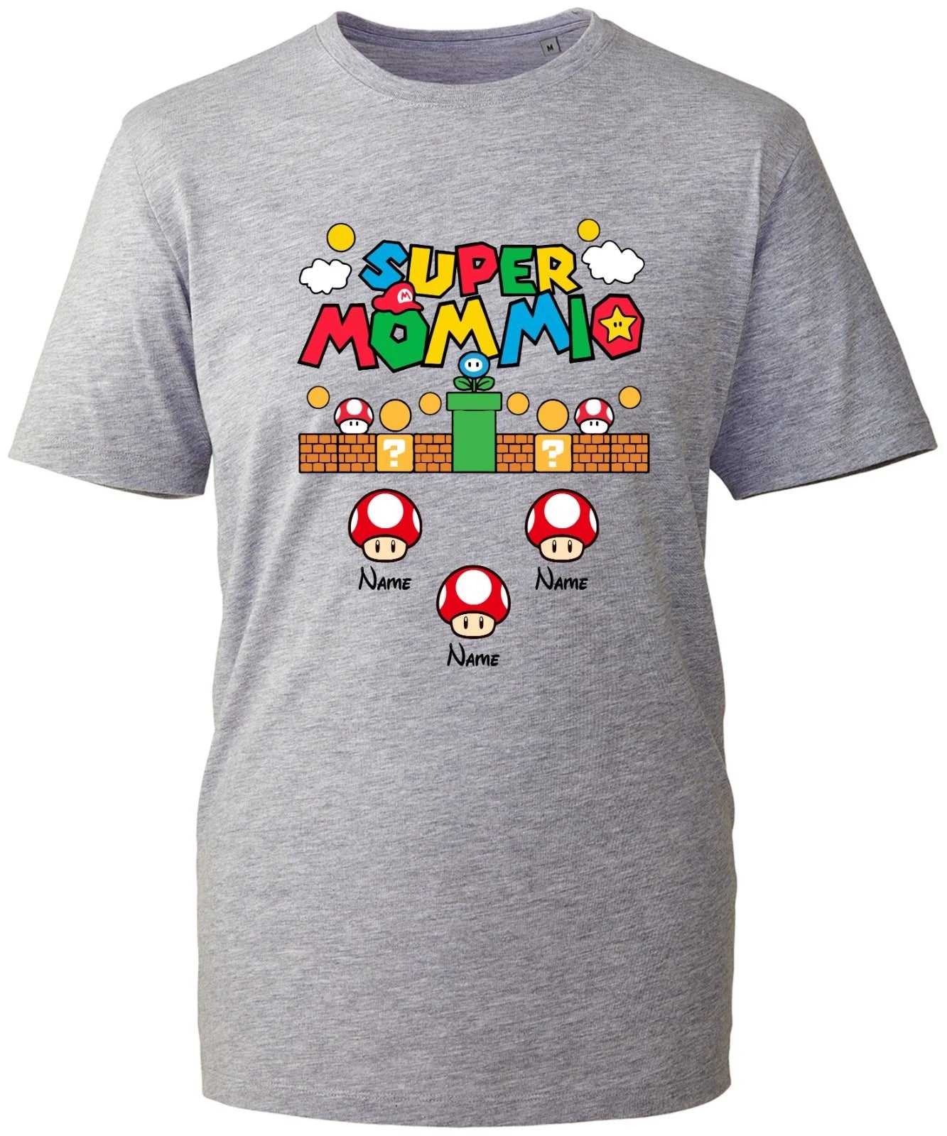 Custom Super Mummio Retro Gaming T-Shirt | Personalized Mother's Day Gift Top