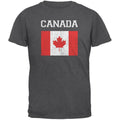 World Cup Distressed Flag Canada Dark Heather Adult T-Shirt