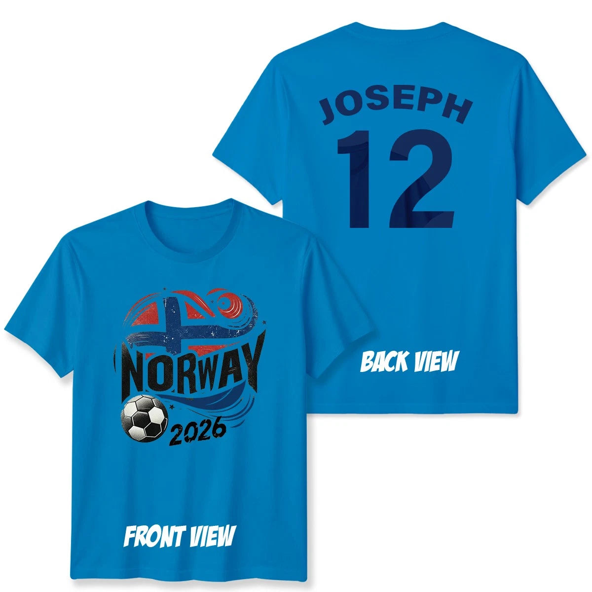 Norway Unisex Personalized Custom Name And Number T Shirt Football Game Top
