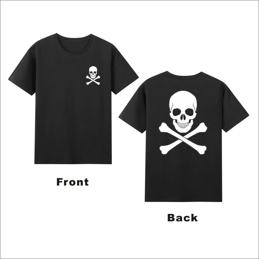 Skull and Crossbones Pocket Design Gothic T-Shirt