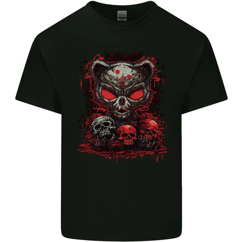 An Evil Cat With Skull Satanic Kitty Mens Cotton T-Shirt Tee Top