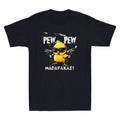 Pew Pew Madafakas Funny Glasses Chicken Hold Guns Meme Quote Retro Men's T-Shirt