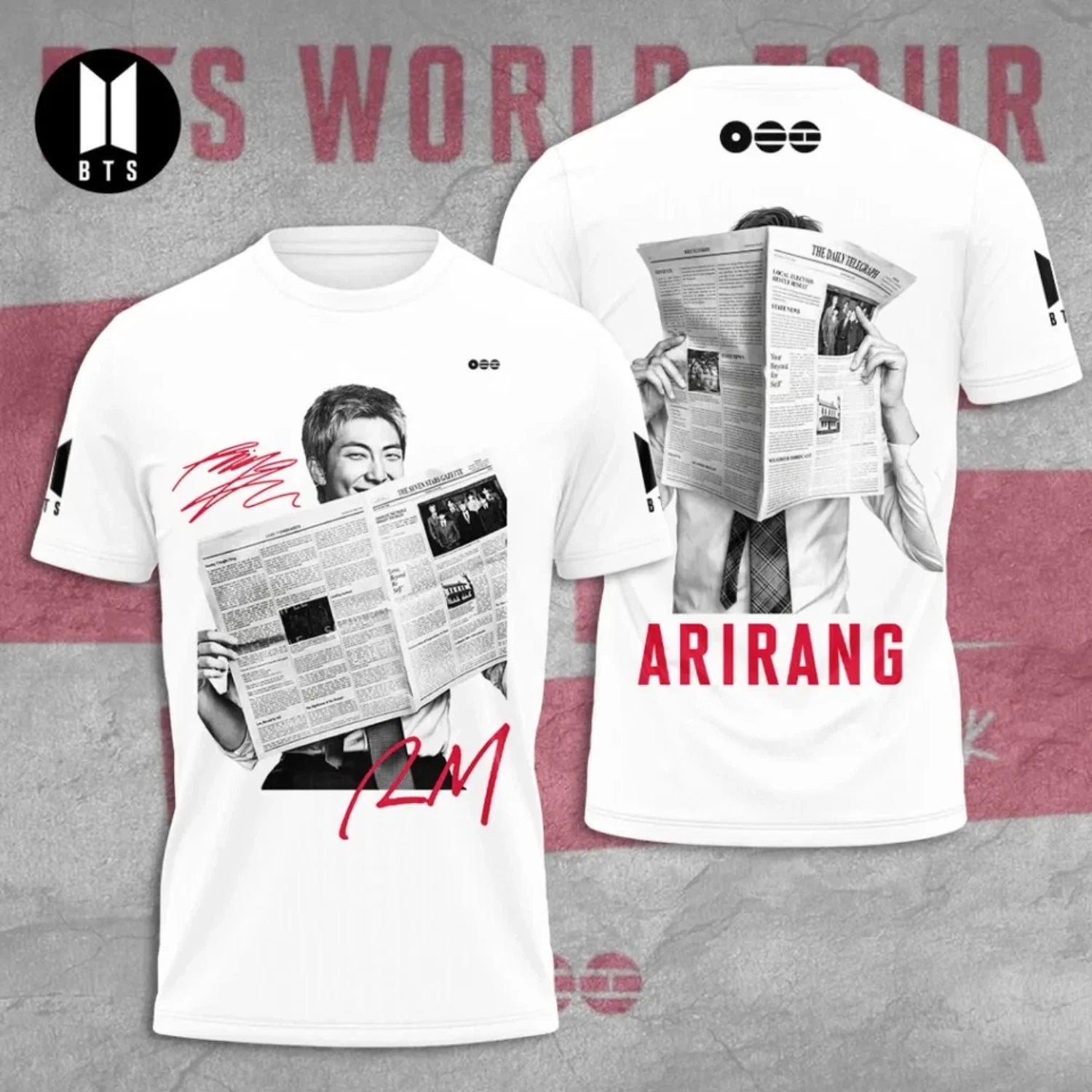 HOT ITEM1! BTS World Tour 2026 ARIRANG x RM AOP T-Shirt