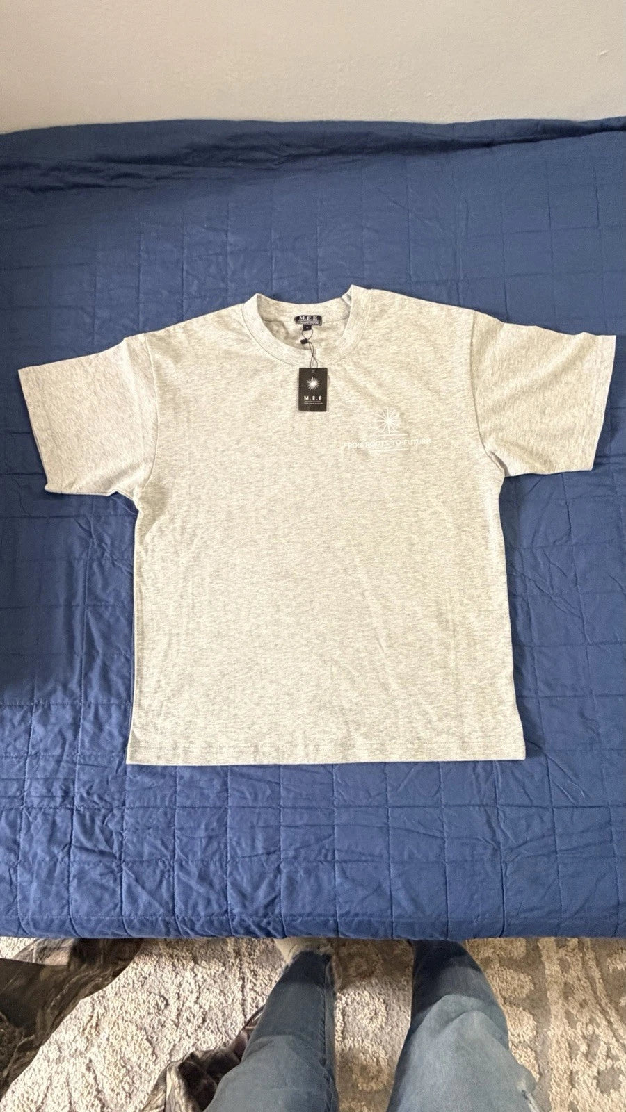 Premium Gray Cotton T-Shirt Minimalist Oversized Streetwear M.E.E