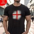 England St George Distressed Flag T Shirt Printed England Football Flag Gift Top