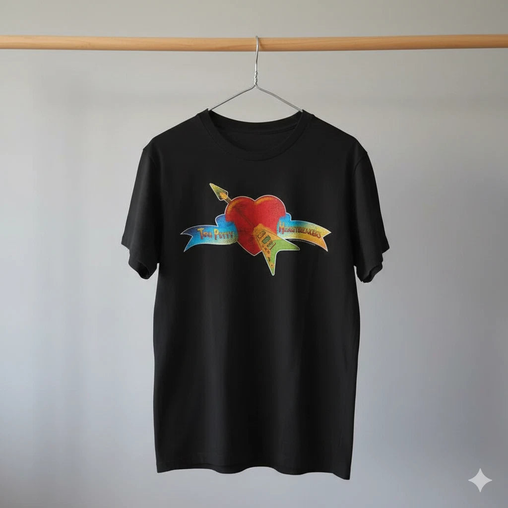 Tom Petty and the Heartbreakers Graphic T-Shirt Black Classic Rock Tee - T539