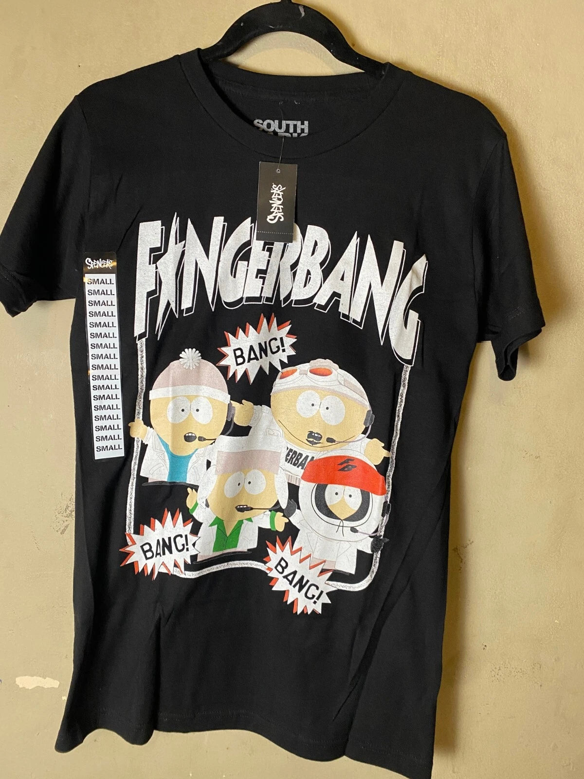 NWT-SOUTH PARK  "FingerBang" Bang Bang Group Finger Shooting T Shirt