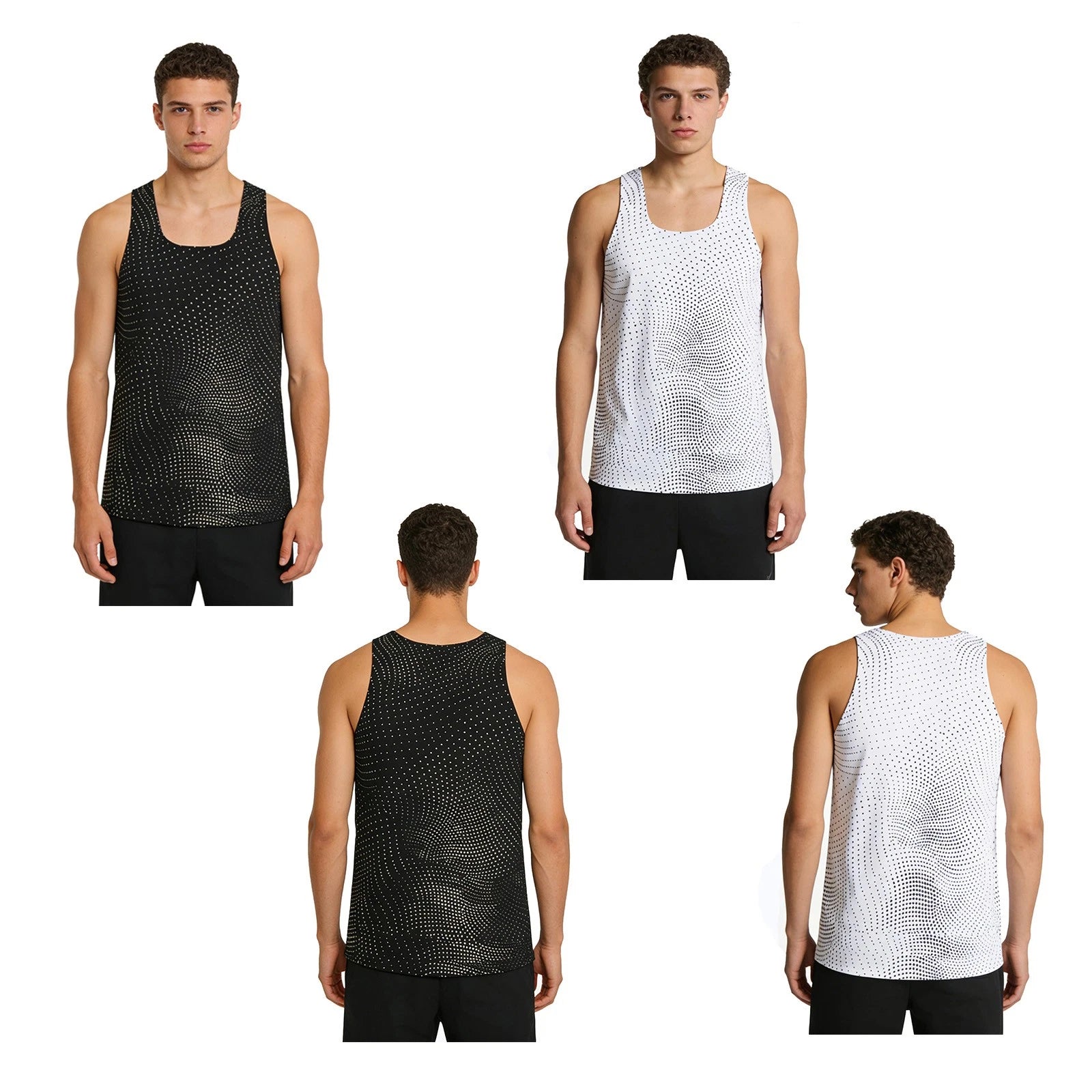 Men Tops Summer Vest Trendy Streetwear Stretchy Clubwear Comfortable Shirts