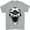A Football Skull Soccer Footy Mens T-Shirt 100% Cotton