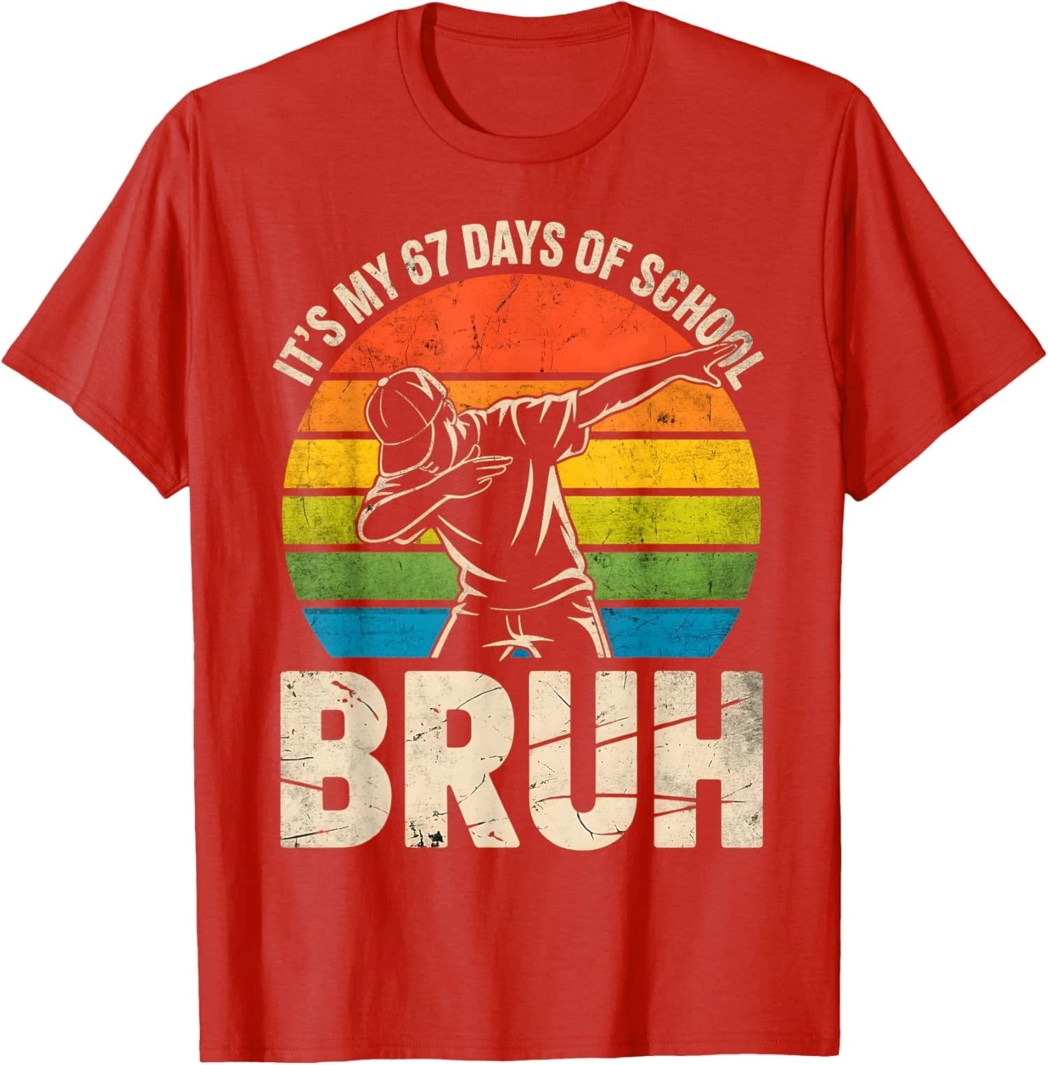 Funny 67 Meme Dabbing Numbers School Humor Design Unisex T-Shirt