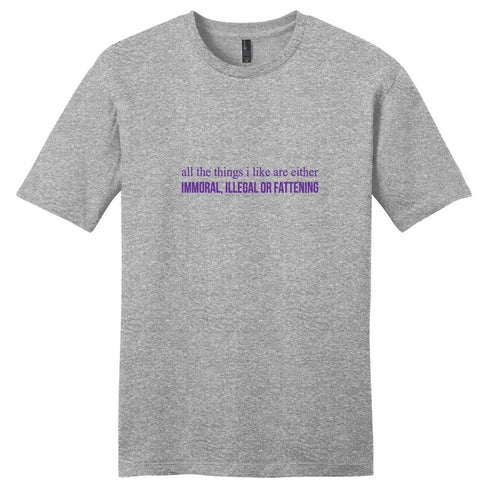 All The Things I Like T-Shirt - Unisex Funny Quotes Shirt