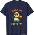 Kinda Fit Sorta Fat Funny Gym Cute Panda Unisex T-Shirt
