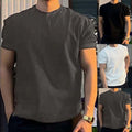 Gym Daily Wear Mens Loose Tee Round Neck Shirt 95% Polyester 5% Spandex