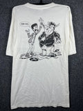 Vintage 90s Frank Zappa Beat The Boots T Shirt Scott Shaw Cartoon Art White XL