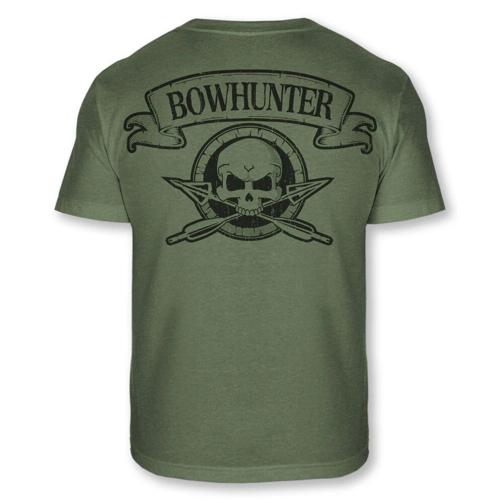 Bowhunter Skull Crossbones T-Shirt Bowhunting Arrows Skull Soft Blend Tee - A120