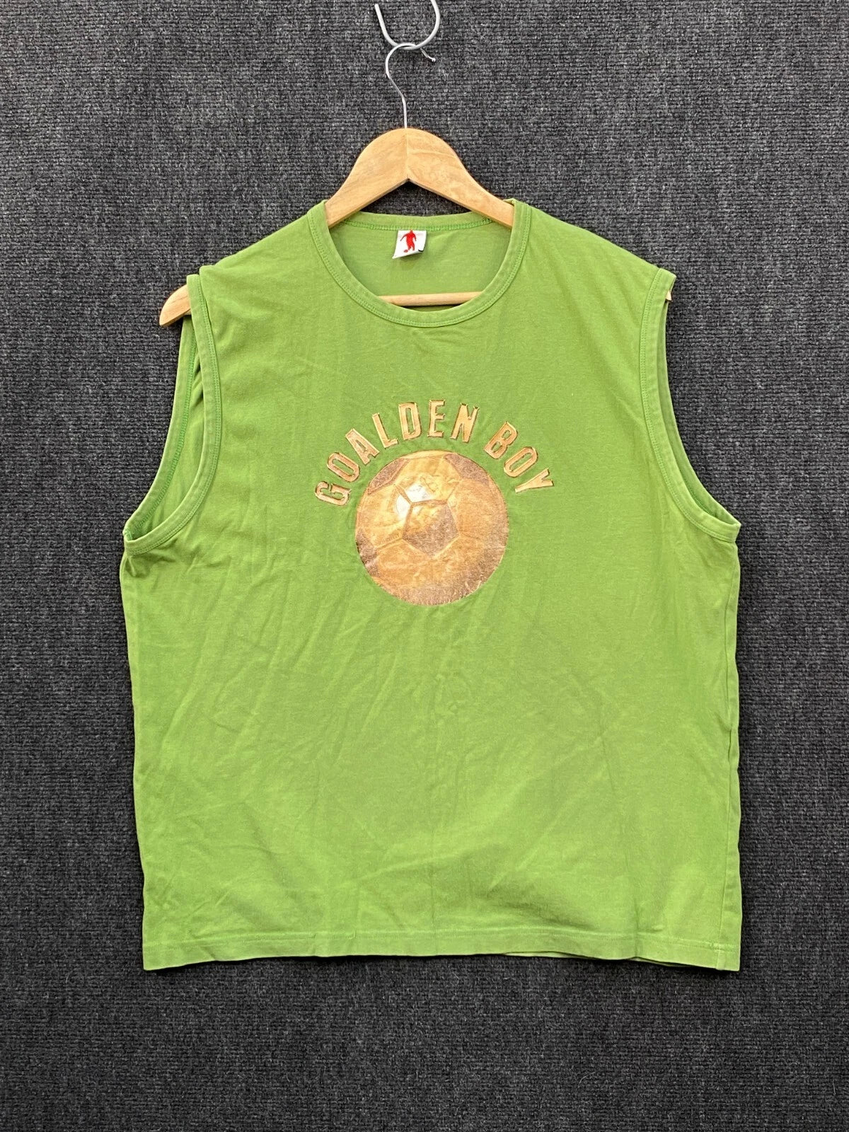 Bikkembergs Mens XL Tank Top Green Graphic Soccer Streetwear Sleeveless