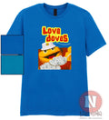 Love Doves t-shirt Universe Fantazia 90s rave dance music EDM organic heavy