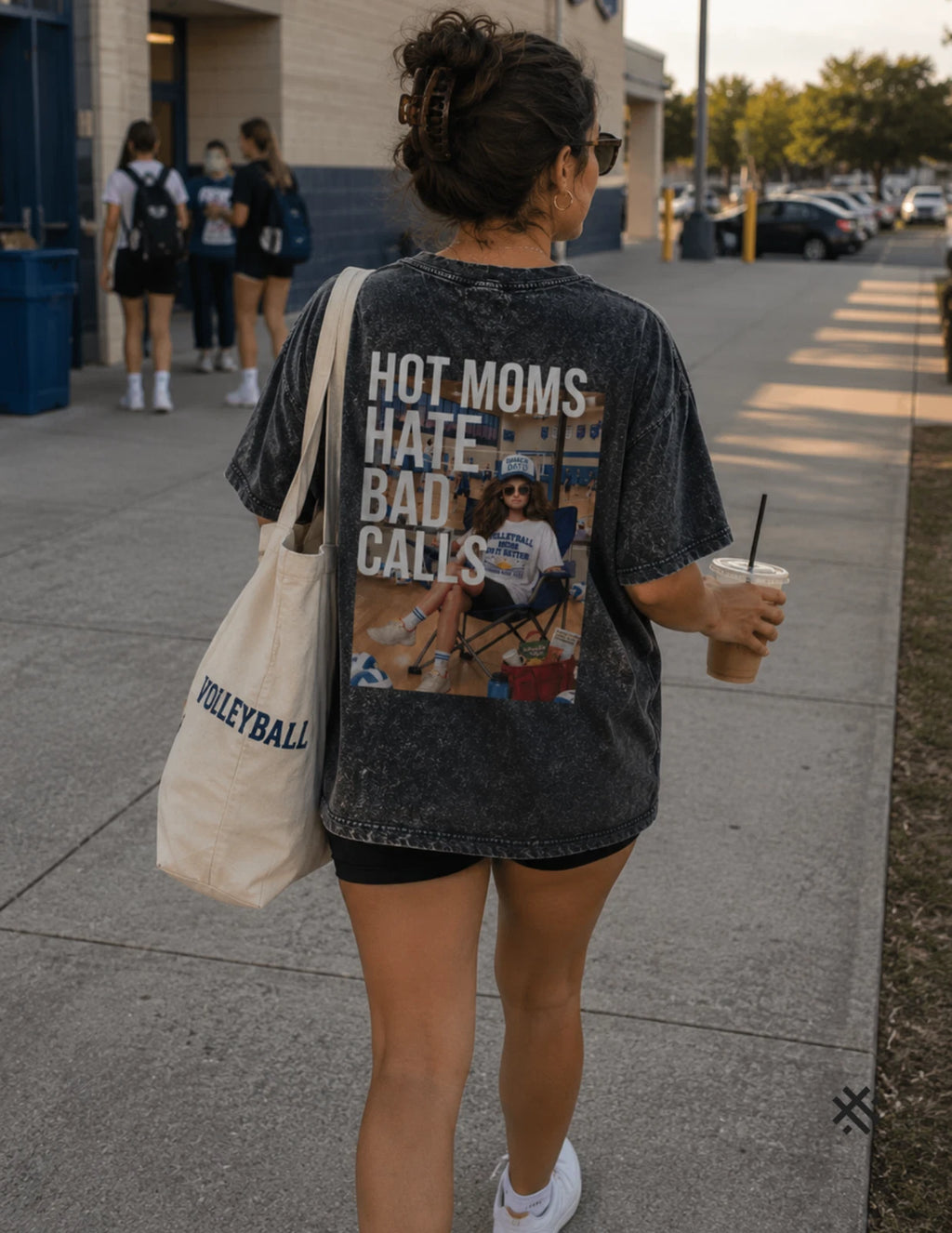 Hot Moms Hate Bad Calls™ Unisex Graphic Volleyball Mom  T Shirt Funny Meme Humor