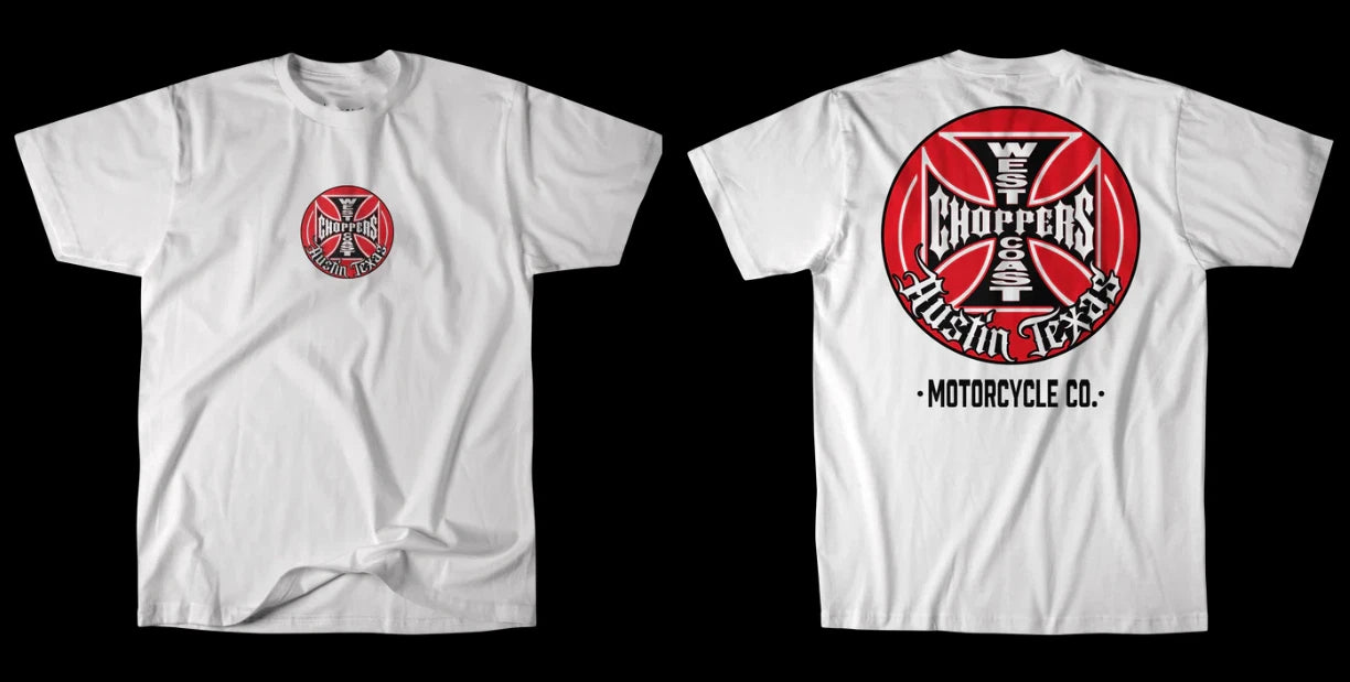 West Coast Choppers Tank Logo Reprint Tee White Mens Streetwear T-Shirt S-5XL