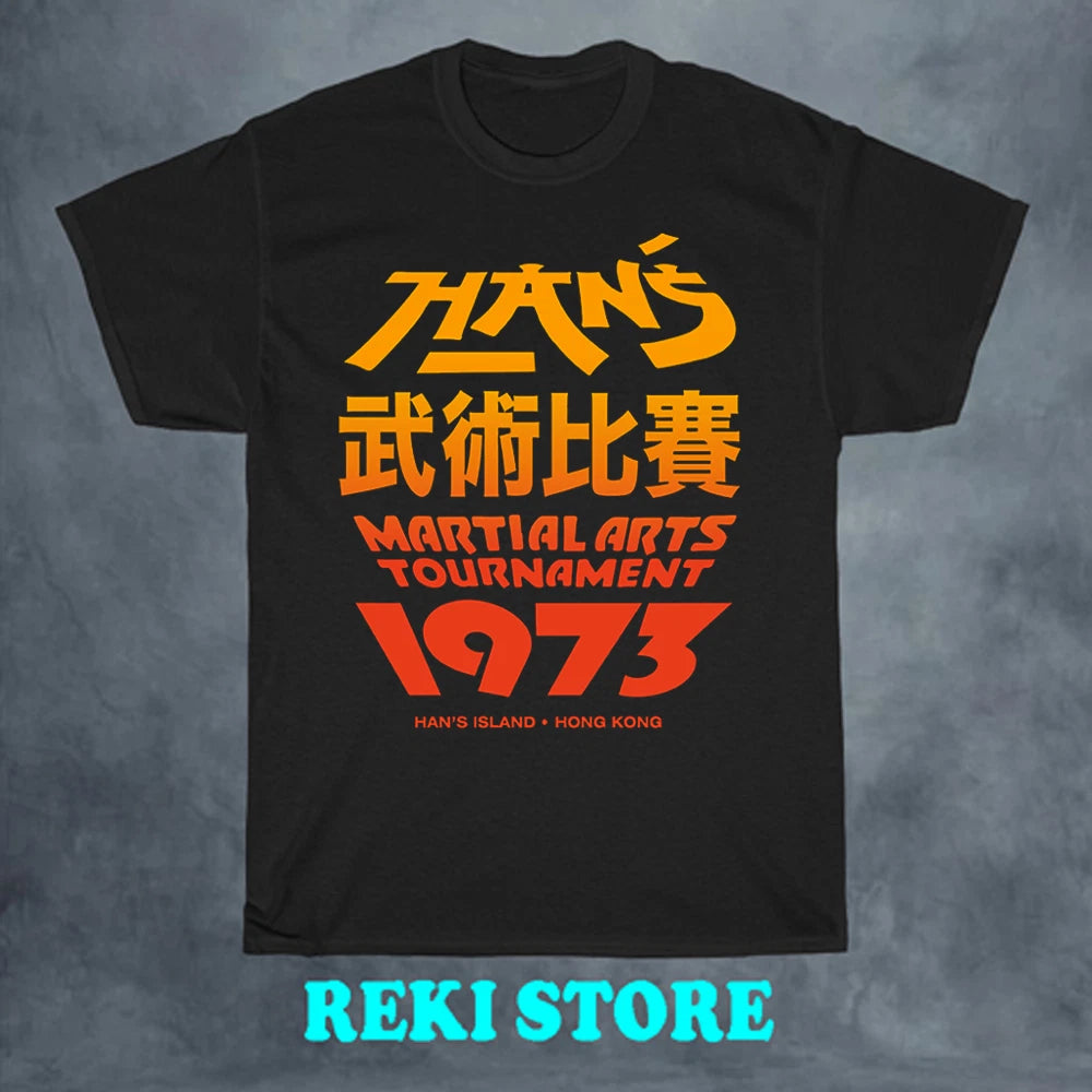 Han's Martial Arts Tournament Enter The Dragon Men's Black Size S-5XL