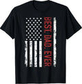Best dad ever US american flag gift for father's day Short Sleeve T-Shirt