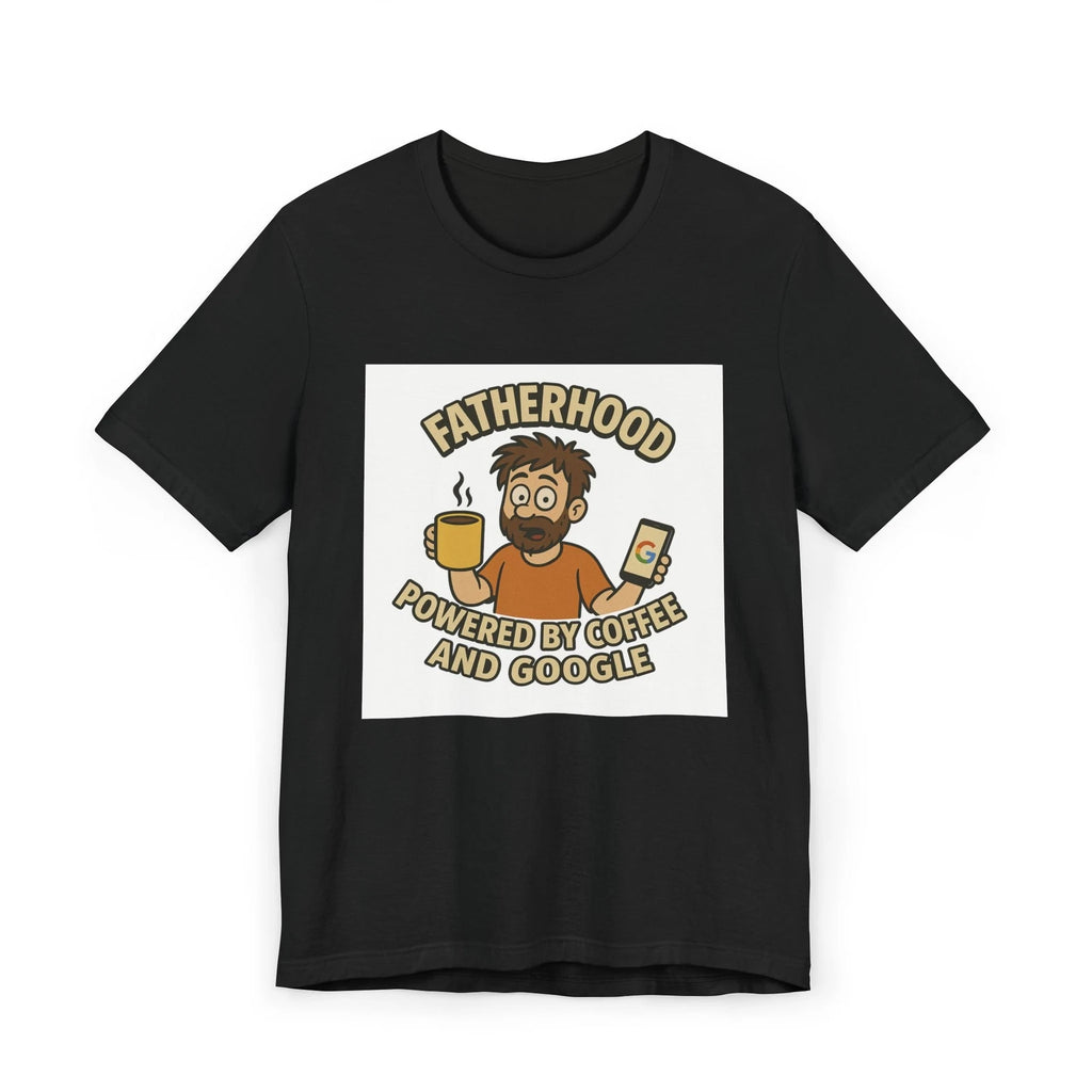 Funny Dad T-Shirt - Powered by Coffee & Google, Father's Day Gift, Unisex Tee,
