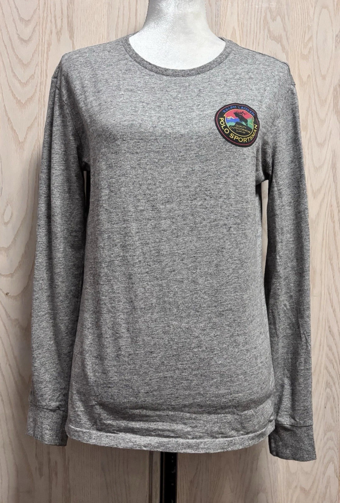 Polo Ralph Lauren Polo Sportsman Terrain Long Sleeve T-Shirt Grey Size S . EUC