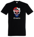 Croatia Football Skull I T-Shirt croatian Soccer Flag Banner World Championship