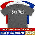Custom Gothic Thug T-Shirt | Old English Street Personalized Mens Logo Design