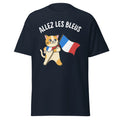 Allez Les Bleus - France Football Soccer Cute Patriotic French Cat T-shirt