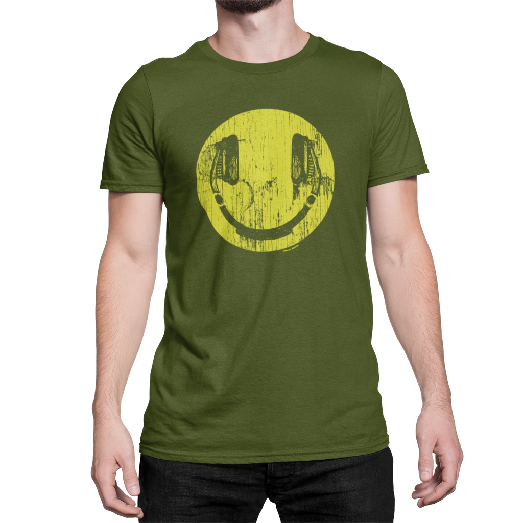 Headphones Face Mens Funny Music  T-Shirt DJ Clubbing Fun Festival Gift