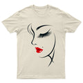 Minimalist Woman Face Art Fashion Graphic Tee Mens T-Shirt Womens Top