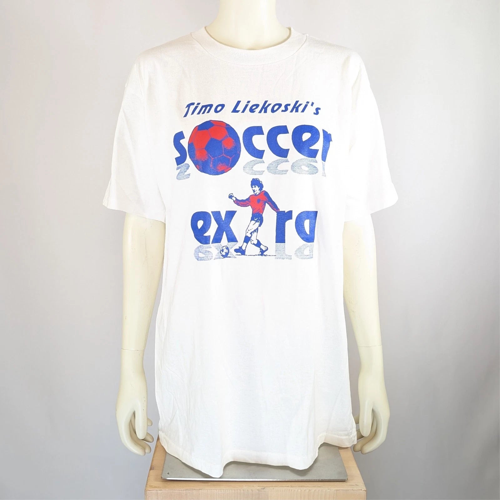 Timo Liekoski soccer extra tshirt Adidas USA football ohio cleveland 80s retro S