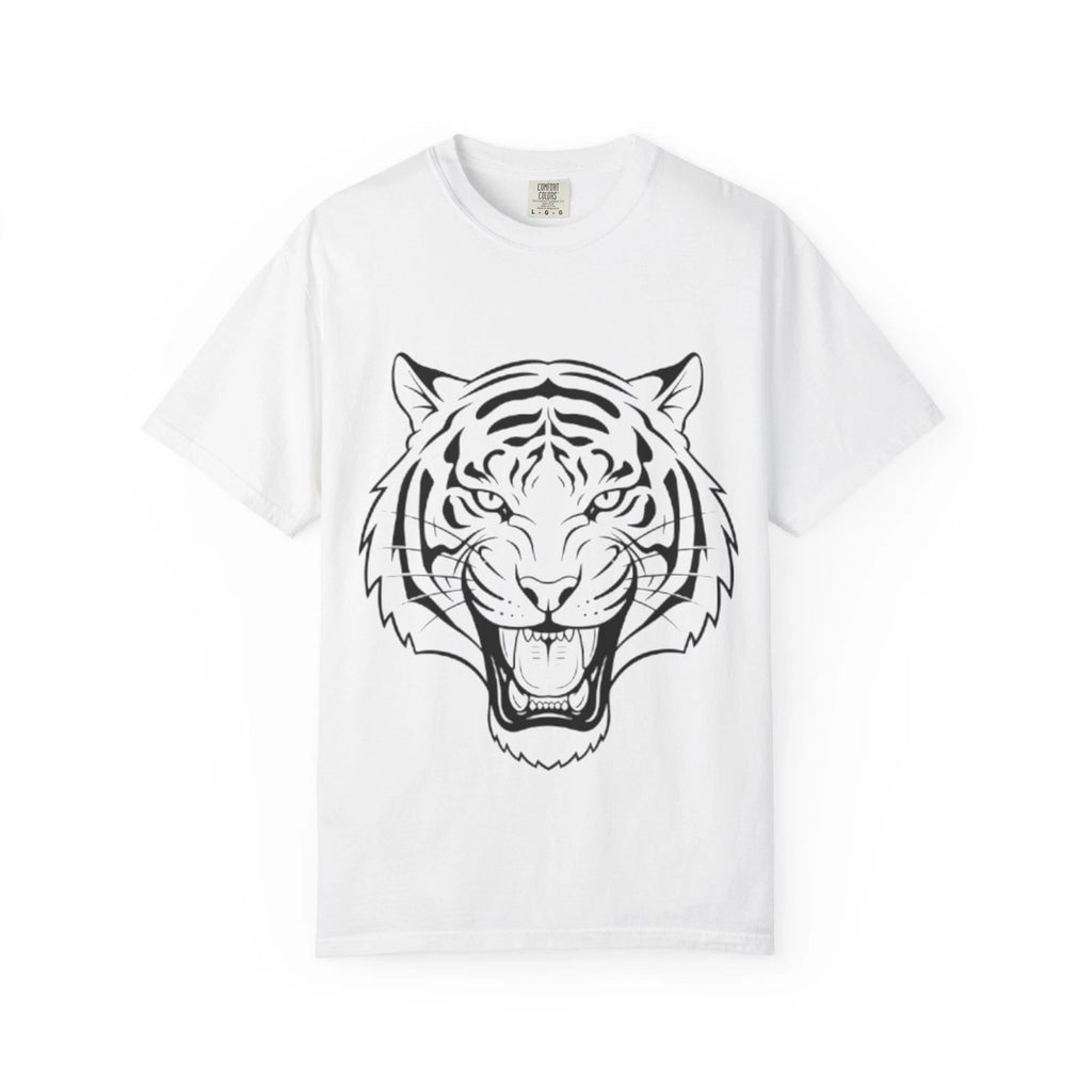 Aggressive Tiger Head T-Shirt - Men’s & Women’s Streetwear - Minimalist Line Art