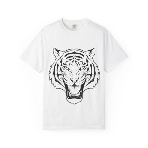 Aggressive Tiger Head T-Shirt - Men’s & Women’s Streetwear - Minimalist Line Art