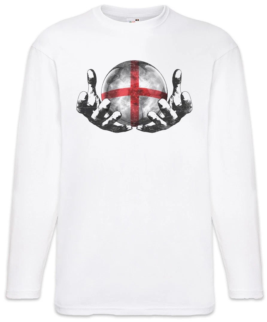 England Football Magic Ball Men Long Sleeve T-Shirt english Soccer Flag