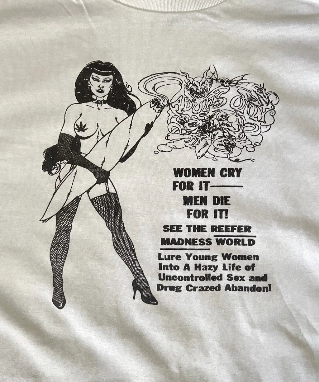 Reefer Madness Funny retro white Size XL unisex T-shirt
