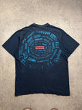 Supreme Spiral Top Navy/Teal SS21 Spellout Back Print Vintage Style Shirt Medium