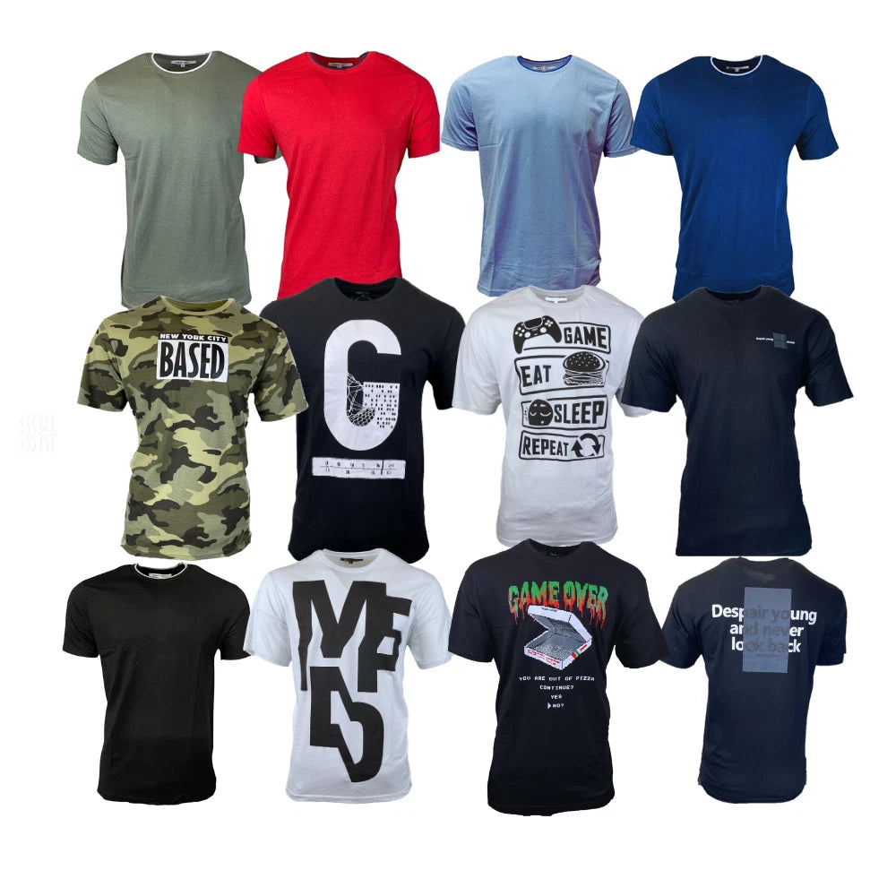 Mens T-shirts Short Sleeve Minecraft game over regular crew neck cotton XS - 2XL