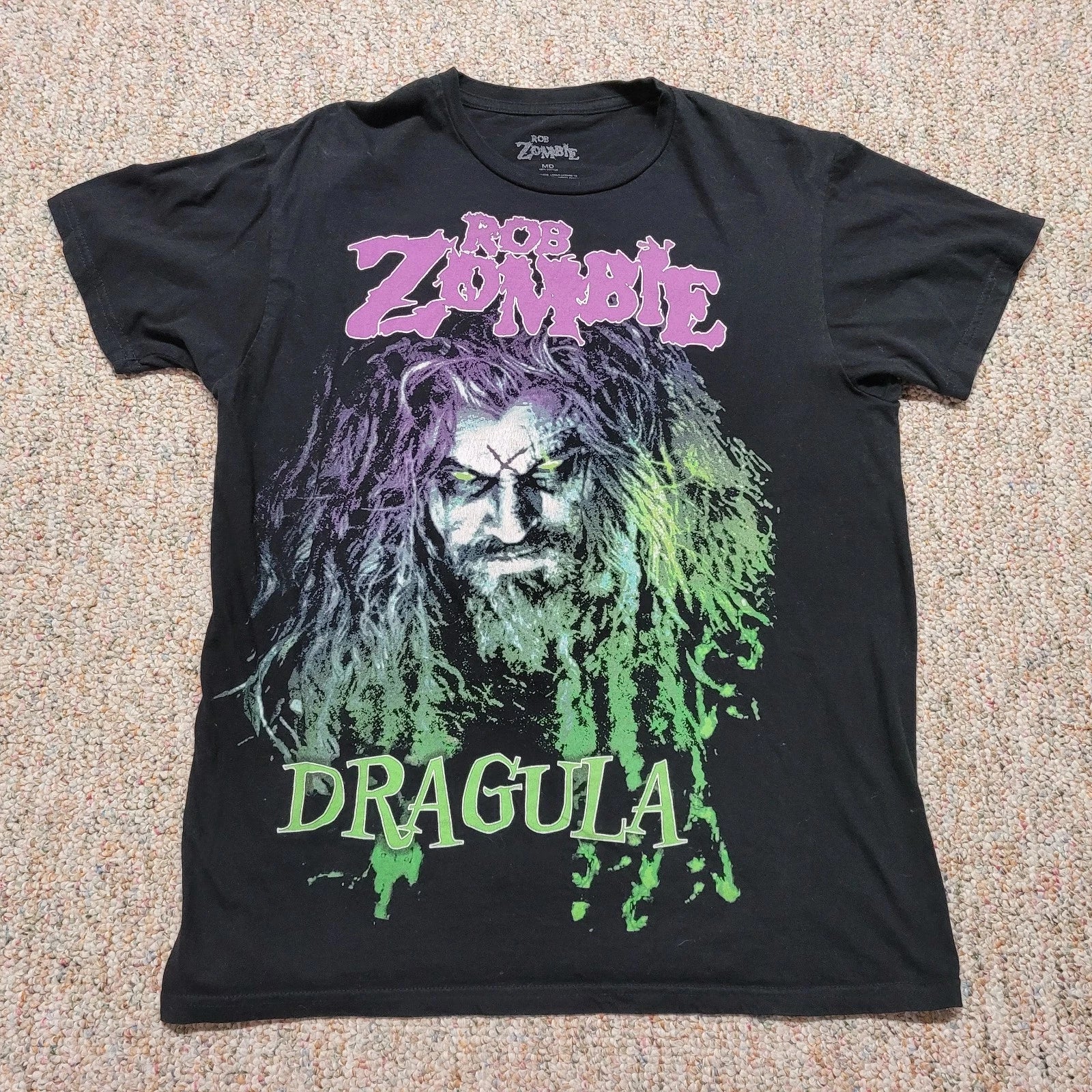 Rob Zombie Shirt Mens Medium Black Dragula Metal Rock Band Tour Concert Tee