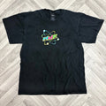 HUF Deep Brain Chemistry T Shirt Large Black Graphic Skate Streetwear Tee