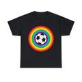 Rainbow Soccer Ball Graphic Tee Shirt, S-5XL