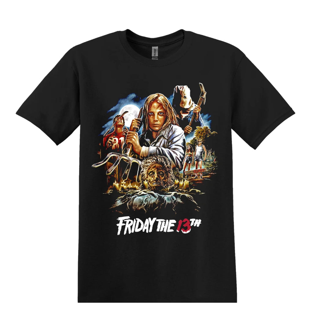 Friday The 13th Movie Horror T-Shirt Black S-3XL