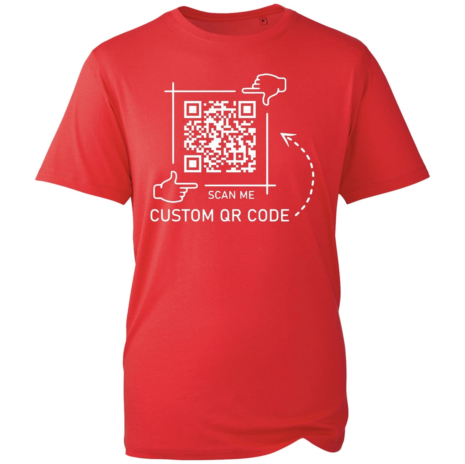 Personalised T-shirt QR Code Custom Printed Shirt Scan The QR Code Casual Tee
