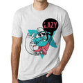 Mens Funky Clamp Lazy Print T-Shirt Vintage Short Sleeve