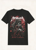 Metallica Cotton Album Black T-Shirt – Iconic Heavy Metal Band Rock Punk Style