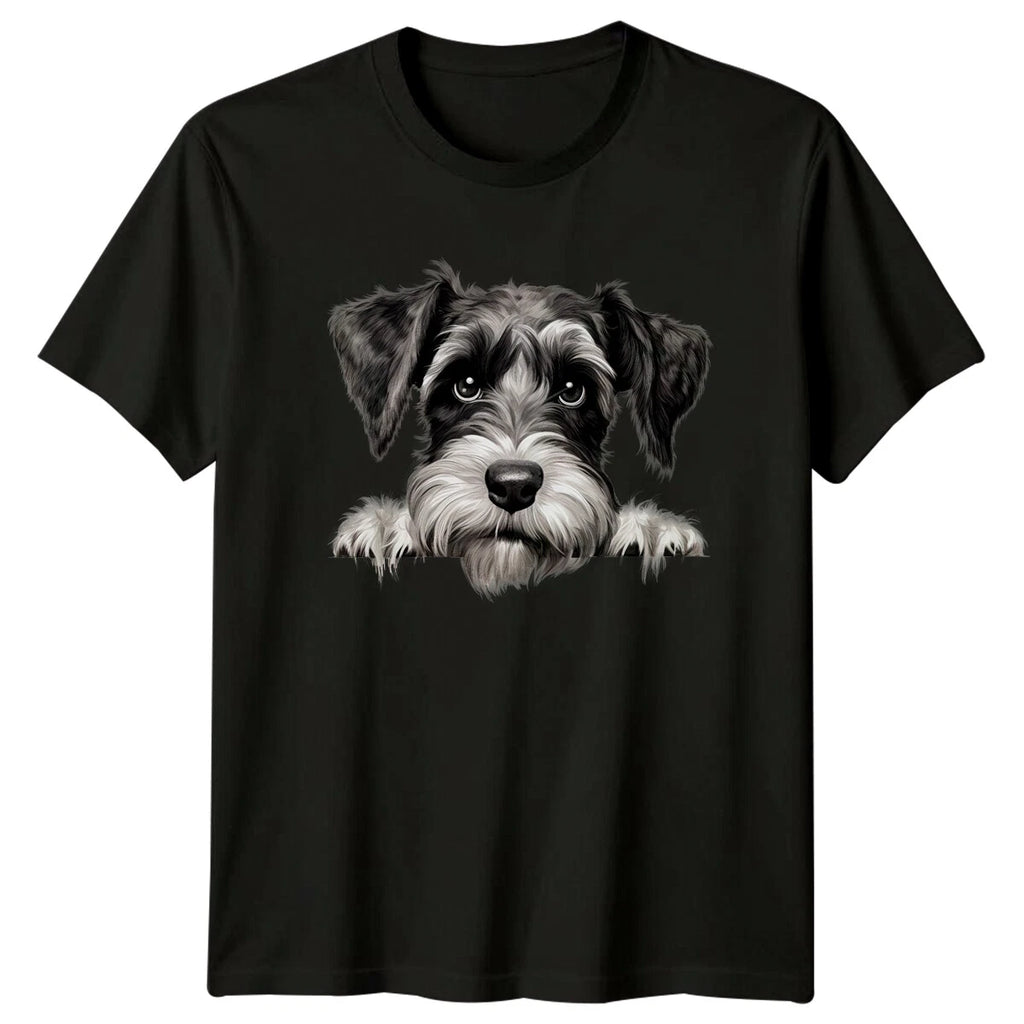 Cute Schnauzer Dog Portrait Pet Animal Breed Lover T-Shirt